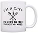 ThisWear I'm a Chef Here to Feed Ass Not Kiss It Chef Gag Gift 11oz Ceramic Coffee Mug with Handle