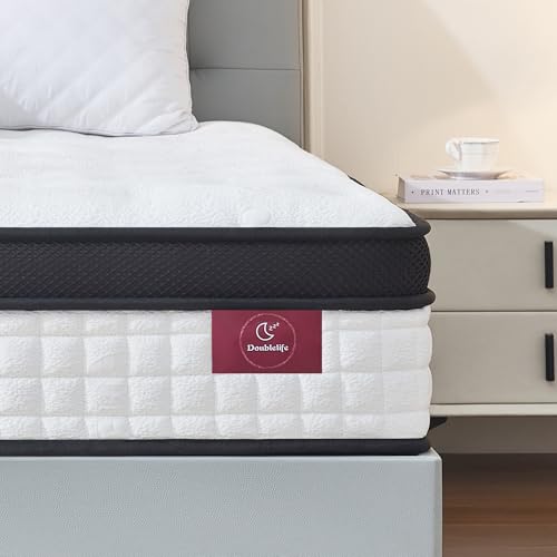Doublelife Single Mattress 3FT, 11 Inch Extra Thick Gel Memory Foam 9 Zone Orthopedic Mattress, Breathable Foam with Individually Pocket Spring, Motion Isolation(90x190x28cm)