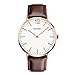 Men's Quartz Watch, Aposon Fashion Classic Business Analog Wrist Watch Casual Dress Leather Watches - Brown