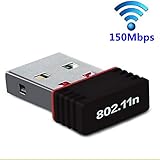 XVZ USB WiFi Adapter, 150mbps Dual Band 2.4G Wireless Adapter, Mini Wireless Network Card WiFi Dongle for Laptop/Desktop/PC, Support Windows10/8/8.1/7/Vista/XP/2000, Mac OS X 10.6-10.14,Linux
