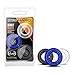 Blush Novelties Sex Toys Penis Ring - Cockring Sexual Stimulation Device with 3 Pcs Black, Blue, Clear - Enhancing Long Lasting Stronger, Adult Sex Toys for Men or Couple Pleasure