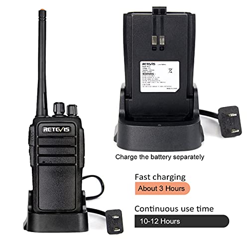 Case of 10,Retevis RT21 Two Way Radios Long Range Rechargeable, Heavy