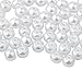 PH PandaHall 4mm Glass Pearl Beads, 1000pcs White Tiny Satin Luster Pearl Beads Round Loose Spacer Beads for Earring Bracelet Necklace Waist Chain Making, White