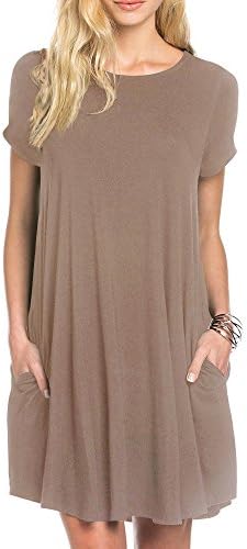 TINYHI Women's Swing Loose T-Shirt Fit Comfy Casual Flowy Cute Swing Tunic Dress