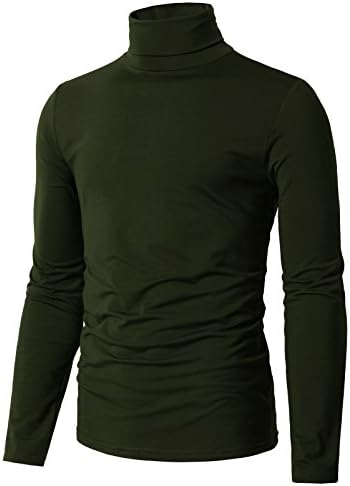 Mens Casual Slim Fit Turtleneck Pullover Sweater Knitted Basic Designed
