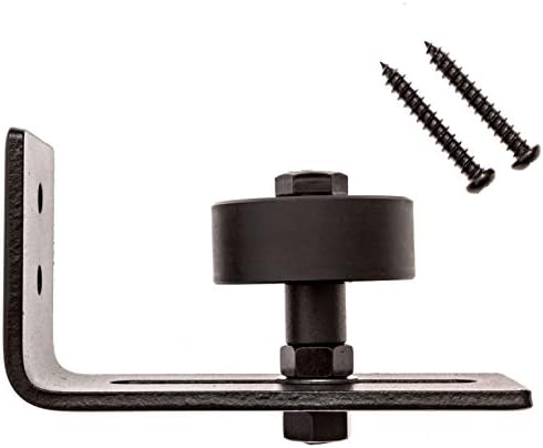 Adjustable Steel Sliding Barn Door Guide Roller- Mount Screws Included, Black Rust Proof Floor Guide, Easy Installation Perfect For All Barn Door Sizes, Maximum Durability For Lifetime Use