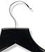 Honey-Can-Do HNGZ01524 Wood Wide Shoulder Suit Hangers, 2-Pack, Black