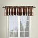 United Curtain Plaid Straight Valance, 54 by 18-Inch, Burgundy