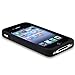 Compatible With Apple iPhone 4 4G Black Silicone Rubber Soft Case