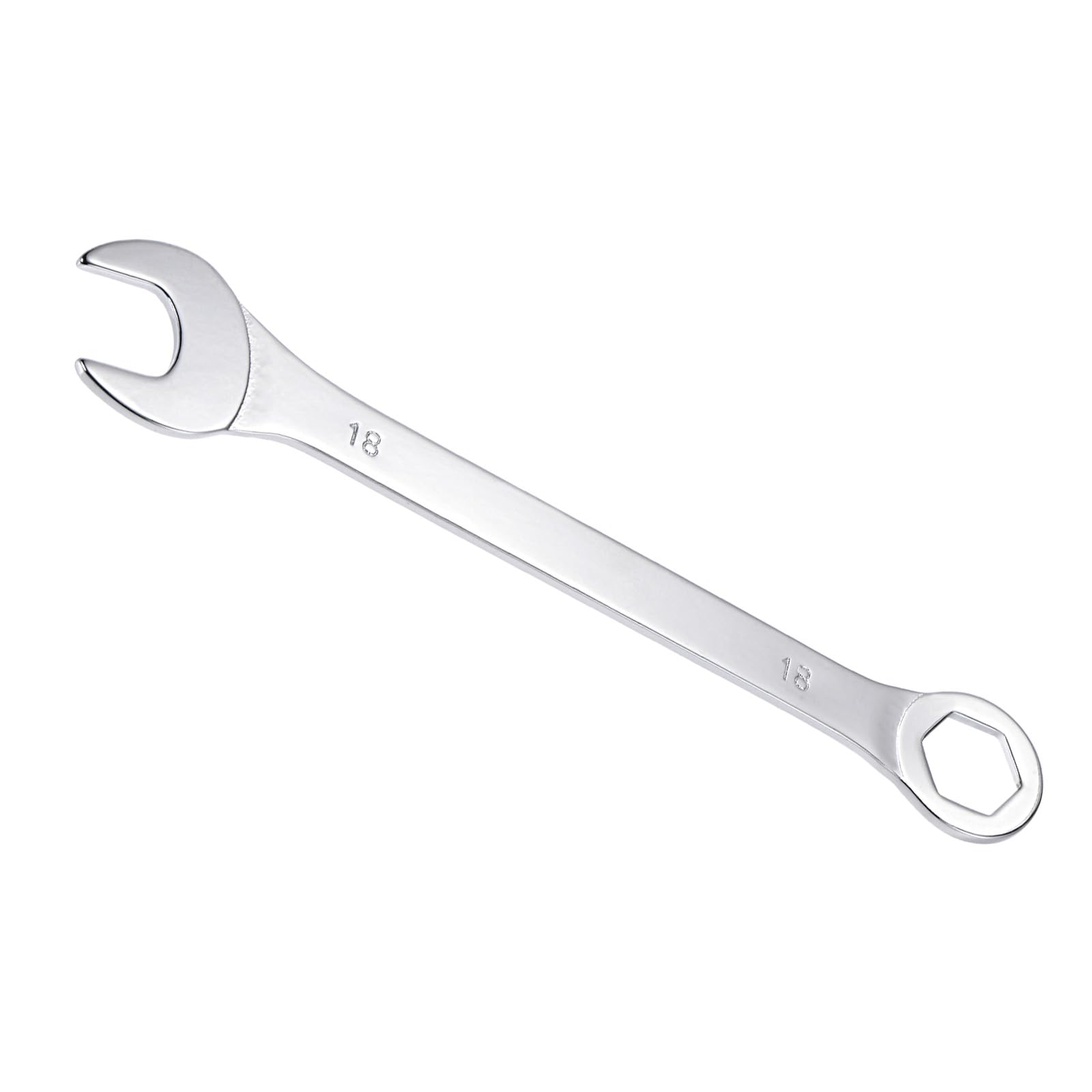 CoCud Combination Wrench, 18mm Metric Box Open End 6-Point Design 15-Degree Offset, Double Ended Box and Open End - (Applications: for Home Repairs)