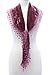 LL Pretty Plum Floral Triangle Lace Scarf with Dangling Flowery Tassels