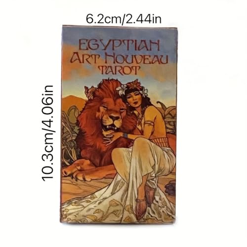 Atesswy Egyptian Art Nouveau Tarot, A Egyptian-Themed Tarot Deck: Ancient Wisdom Meets Art Nouveau Elegance, 78 Tarot Cards, Pocket Edition: 4.06