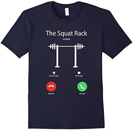 Mens Awesome Leg Day T-Shirt The Squat Rack Is Calling Large Navy