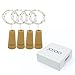 JOJOO 4Pcs Color Changing RGB Wine Bottle Cork Copper Lights - 32inch/ 80cm 15 LED Wire String Lights for Bottle DIY, Party, Decor, Christmas, Halloween, Wedding or Mood Lights LT015C4