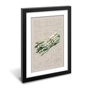 Black Paper Framed Canvas Wall Art for Living Room, Bedroom Abstract Green on Newspaper Canvas Prints for Home Decoration Ready to Hanging - 23x31 inches