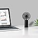 Mini Handheld Fan portable fan,USB 4000mAh Battery Operated Rechargeble Hand Held Fan,8-18 Working Hours with 3 Speed Adjustable for Home Office Traveling (Black)