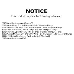 Rear Wheel Bearing and Hub Assembly Pair for Buick