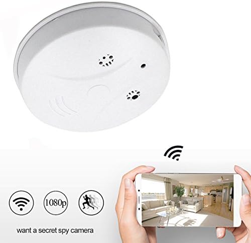 WIFI Hidden Spy Camera Smoke Detector, KAMRE HD 1080P Wireless Mini Video Recorder Nanny Cam for Home Security with Motion Detection, Support IOS/Android/Windows Remote View