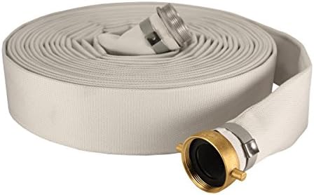 Anderson Process 3" X 50' Layflat White Mill Water Discharge Hose Assembly w/ Pin Lug Fittings