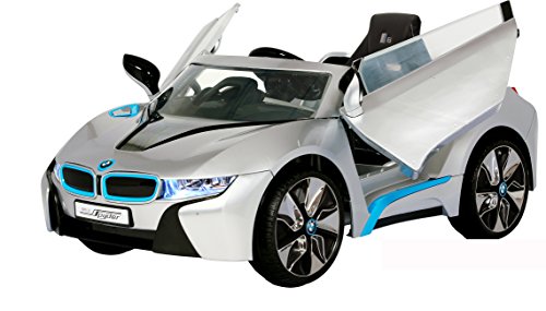 Rollplay 6V BMW I8 Kid's Ride-On Car - for Boys & Girls Ages 3 & Up - Battery-Powered Ride On Toy- Silver