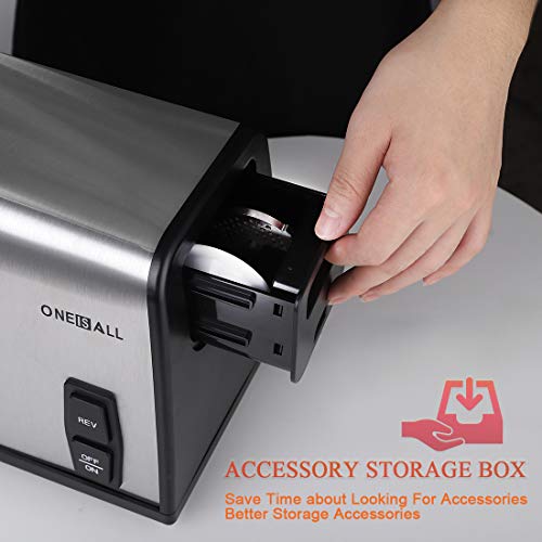 image for Electric Meat Grinder, ONEISALL Upgrade Stainless Steel Meat Mincer & 