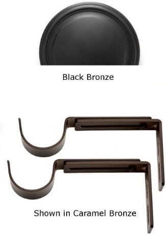 Designer Metals Curtain and Drapery Pole Brackets (Black bronze) by Kirsch Designer Metals