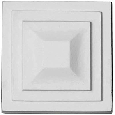 Ekena Millwork ROS04X04DR 4 3/8 inch W x 4 3/8 inch H x 1 4 inch P Dover Rosette, White