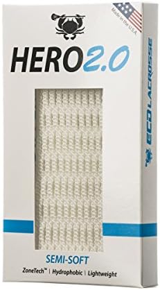 East Coast Dyes ECD Lax Hero2.0 Semi-Soft Lacrosse Mesh HeroMesh 2.0 White