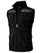 H2H Mens Casual Work Wear Utility Hunting Travels Sports Vest with Multiple Pockets Black US L/Asia XL (KMOV0151)