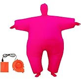 Qshine Adult Inflatable Full Body Jumpsuit Cosplay Costume Halloween Funny Fancy Dress Blow Up Party Toy
