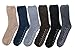 Gilbin Mens Cozy Thick Warm Fuzzy Socks, Anti-Slip Grip Hospital Socks, 6-Pack