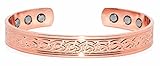 Copper Bracelet for Arthritis; 99.9% Pure Copper; Beautiful Traditional Celtic Design; Often Worn for Pain Relief and Magnetic Healing (6 Magnets Embedded); Beautiful Accessory; 10mm Width