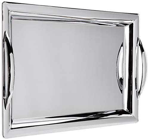 James Scott Stainless Steel Serving Tray With Handles 11 by 16 Inch