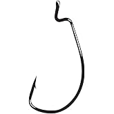 Gamakatsu Black Offset, Extra Wide Gap Worm Hook, 100 Pack, Size 3/0