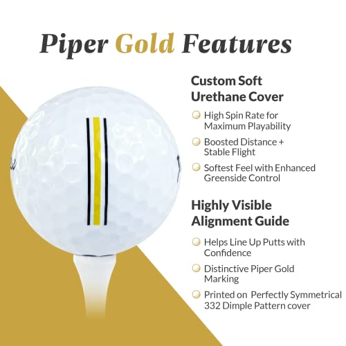 Piper Golf Premium Golf Balls for Maximum Distance and Soft Feel