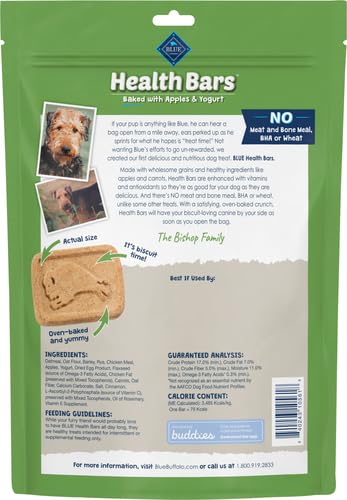 BLUE BUFFALO HEALTH BARS FOR DOGS, APPLE YOGURT, 16 OUNCE