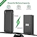 Snowpink [Upgraded] iPhone Xs Max Battery Case Support Headphones, 5000mAh Portable Charger Case Rechargeable Extended Battery Pack Protective Charging Case Compatible iPhone Xs Max(6.5 Inch)- Black