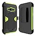 MINITURTLE Compatible with Amp 2 Case, Express 3 Case, Luna LTE Case, Samsung Galaxy J1 (2016) Cover [MAX Defense] Green Silicone and Hard Exterior Stand Shell with Clip Hunters Tree Camouflage