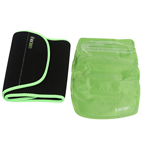 Inerzen Thigh, Quad, Hamstring Support Hot and Cold Gel Therapy Wrap - Includes Hot or Cold Gel Pack for Pain Relief - Microwavable, Freezable, Reusable (One Size Fits All)