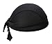 TESOON Sweat Wicking Dew Rag/Skull Cap/Cycling Cap/Beanie/Adjustable Hat/Head Scarf/Chemo Caps/Fits Under Helmets Black
