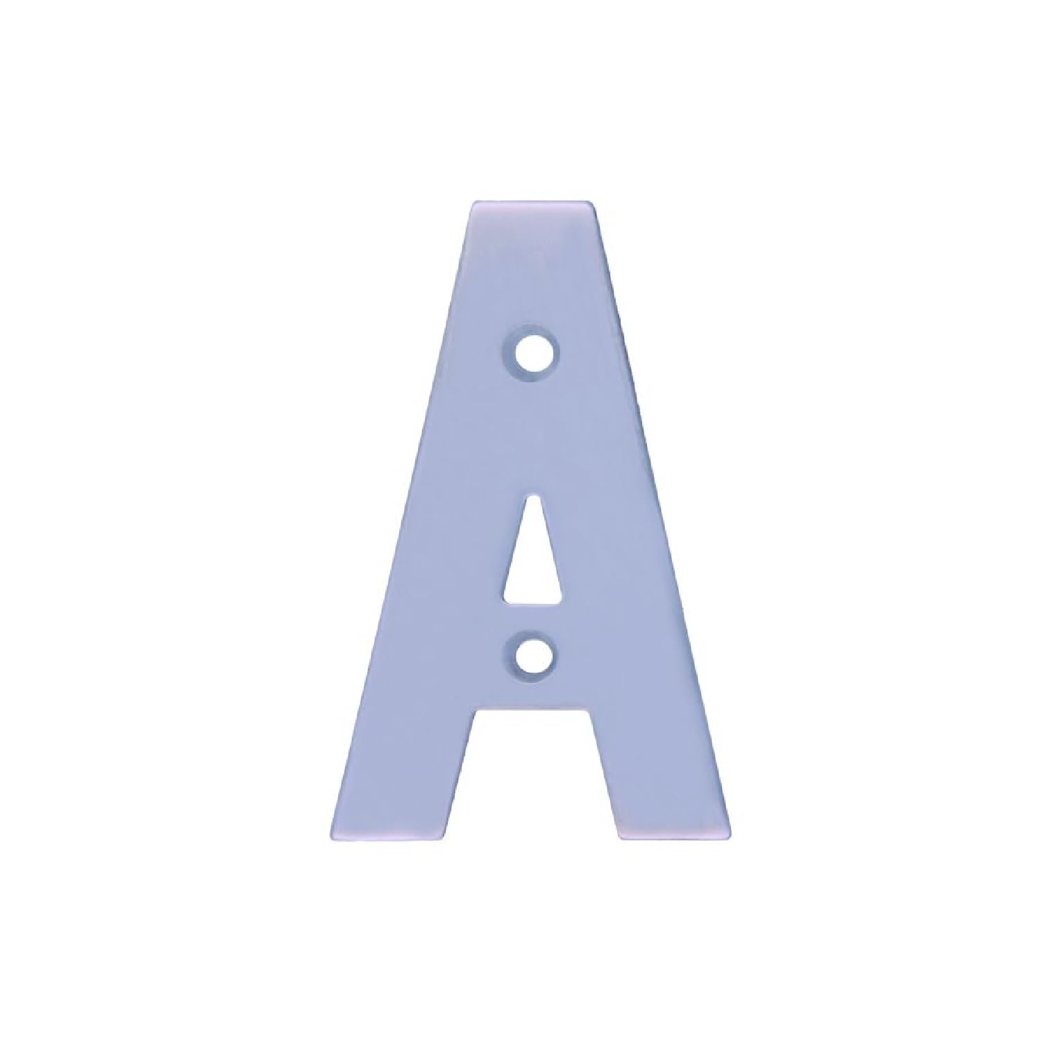 Amig - Stainless Steel Letter A for Screwing Inside and Outside | 100mm | Heavy Duty | for Portals, Walls or Facades | Silver Finish