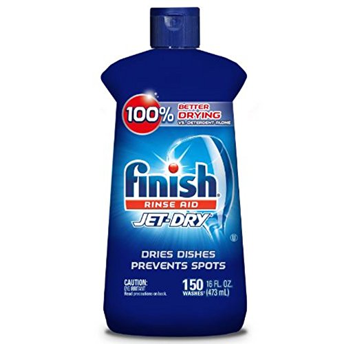 Finish Jet-Dry Rinse Aid, 16oz, Dishwasher Rinse Agent & Drying Agent (Best Rinse Aid For Bosch Dishwasher)