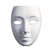 Full Face Theater Mask, DIY Masquereade Mask For Party, weddings, DIY Mardi Gras, Cosplay Costume, Anonymous Venetian Carnival Mask and Dance Paintable Paper Mask