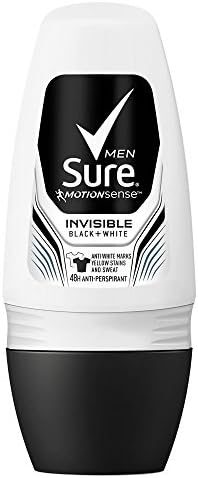 Sure Men Invisible Black and White Roll-on Antiperspirant Deodorant 50ml