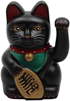 Freak Scene Chat Chanceux Signe Porte Bonheur Maneki Neko 13 Cm Noires