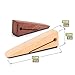 Door Stopper Decorative Doorstop Wedge- Pack of 1, Multi Surface Wooden Door Stop with Elastic Rubber Band, Non-Slip Door Stops with Heavy Duty, Quality Design for All Surfaces (Brown,1)