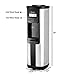 Costway 5 Gallon Water Cooler Dispenser Top Loading Stainless Steel Freestanding Water Dispenser w/Hot and Cold Water (Black)