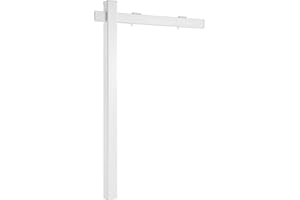 VEVOR Real Estate Sign Post, 6 ft Tall, PVC Realtor Yard Sign Holder with 47 in Arm Holds up to 36 in, Easy to Install, Wind-