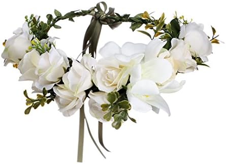 HTYhuahuan Wreath of Flowers Gum Plaiting Women Girls Flower Crown Headbands