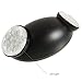 eTopLighting Emergency Exit Light Standard LED Bug Eye Head LED Spot Light, Black Body Color, 2 Side Lights, Test Button, AGG2214
